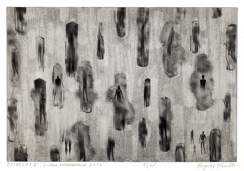 Epidermis II, from the cycle Antigravity | alintaglio | 65×96 cm | 2015